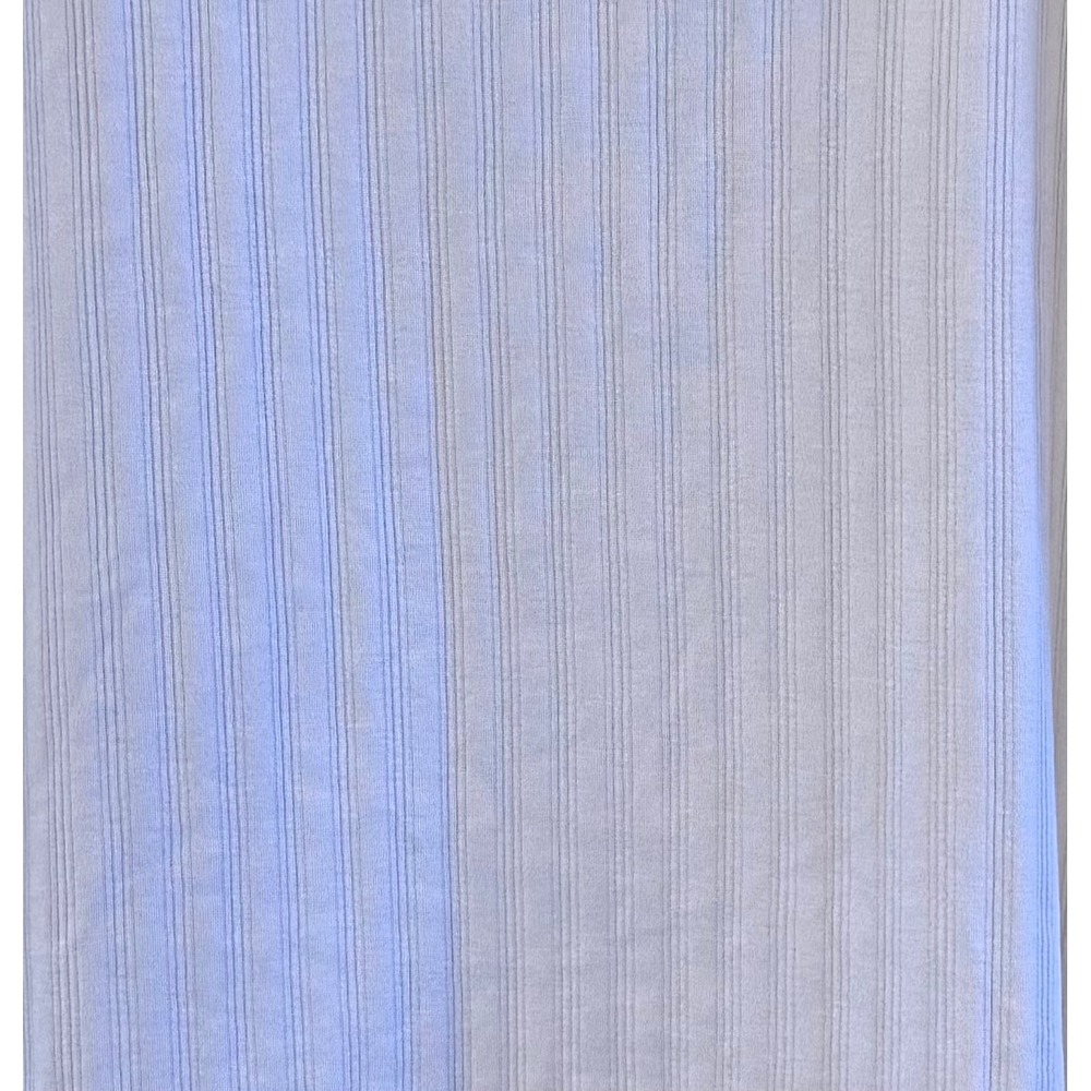 Lands' End Women's Light Blue Ribbed Square Neck Short Sleeve Shirt Size L/14-16 - Picture 3 of 6